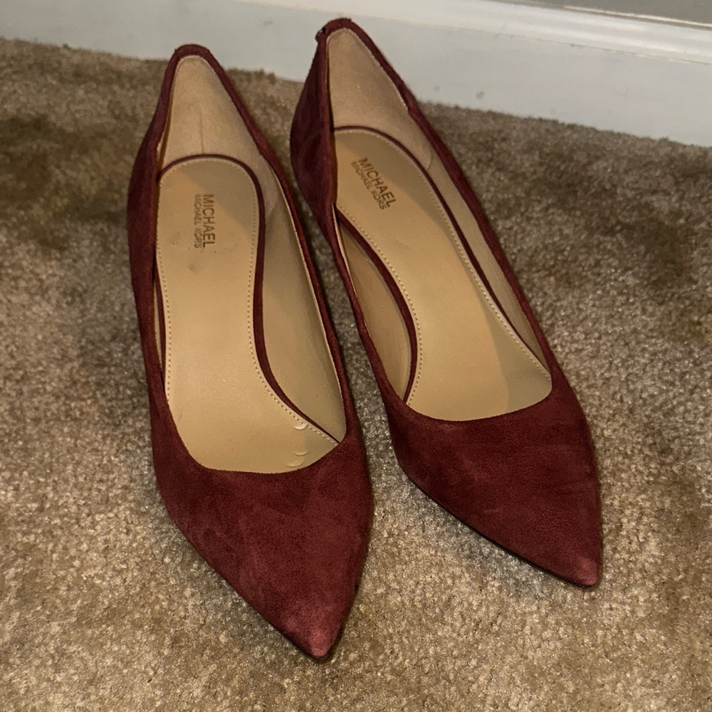 Michael Kors Deep Red Suede Heels